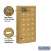 Salsbury Cell Phone Storage Locker - 7 Door High Unit (5 Inch Deep Compartments) - 21 A Doors - Gold - Surface Mounted - Master Keyed Locks